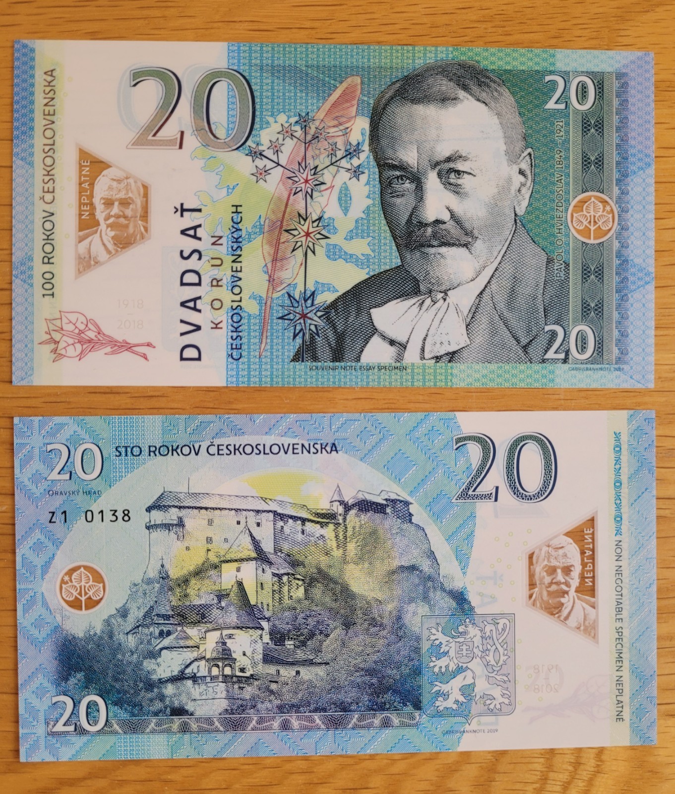 Gabris Note, 20 Korun Czechoslovakia, 2019, Fantasy Note.