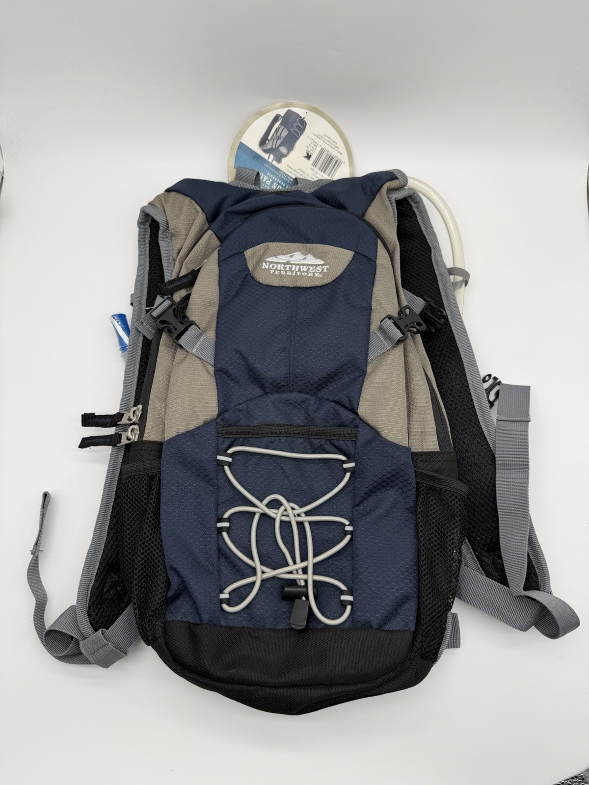 Northwest Territory Hydration Pack Backpack Blue Gray Hiking Camping Biking New