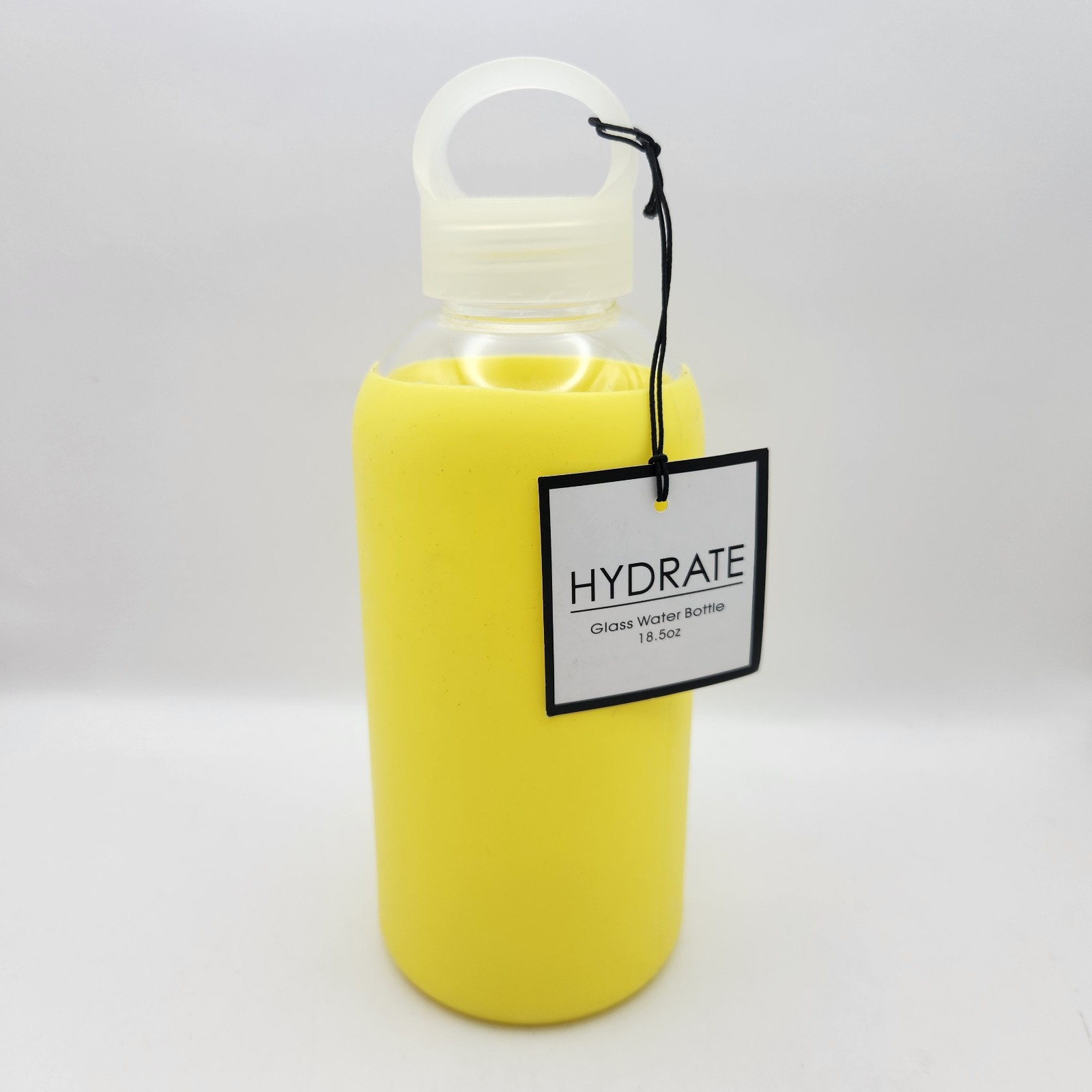 Hydrate Glass Water Bottle 18.5 oz BPA Phthalates PVC Polycarbonate Free NEW Yel