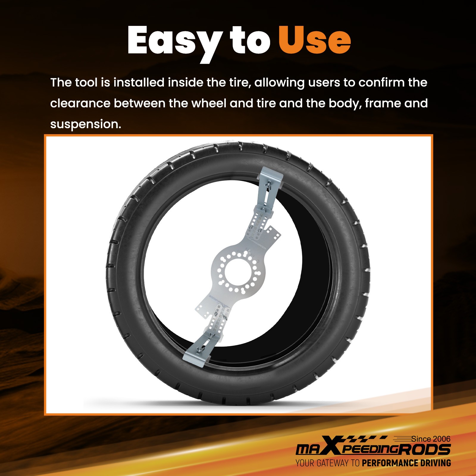 Wheel Fitment Testing Tool Tire Size For Test Measuring Mockup 5-Lug Pattern