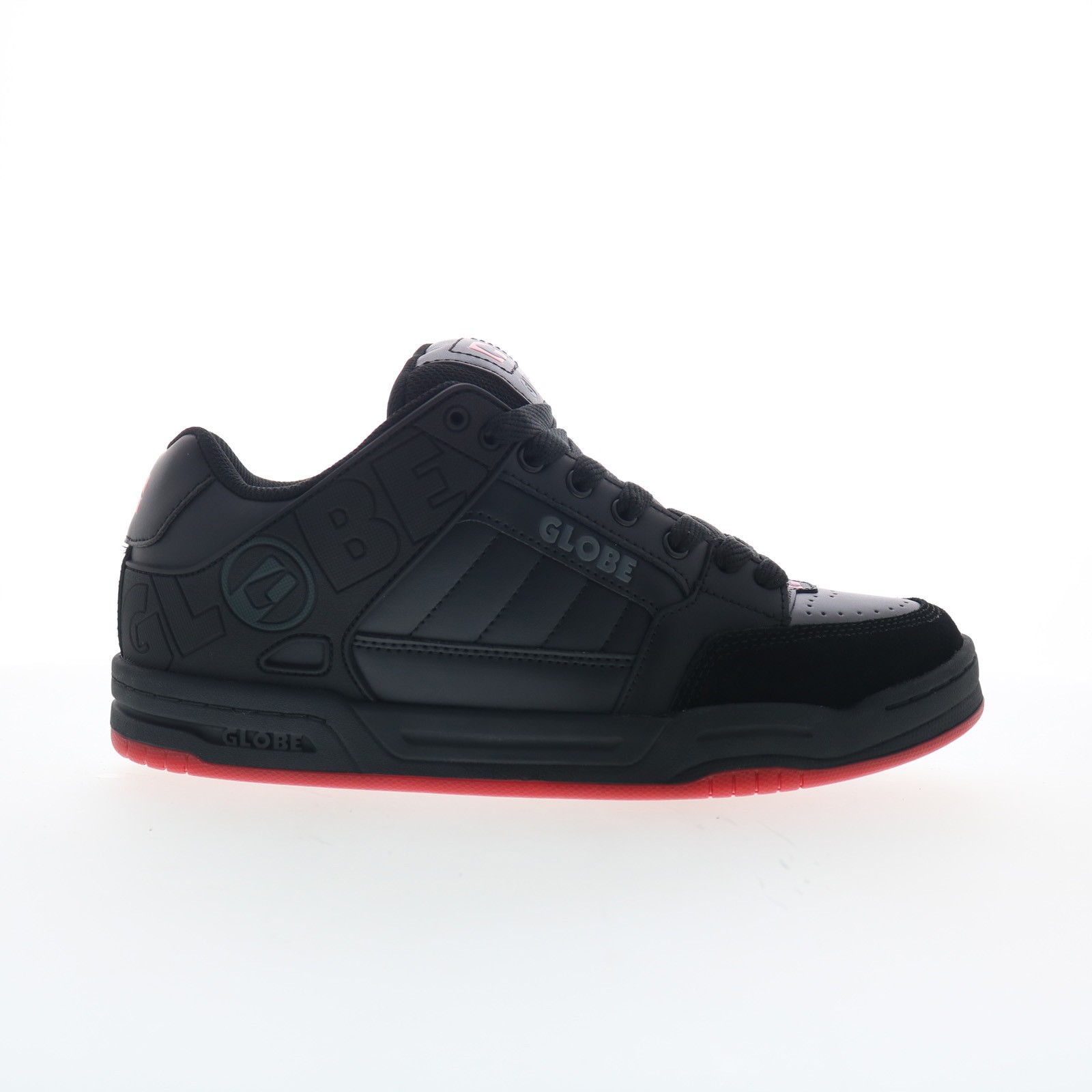 Globe Tilt GBTILT Mens Black Leather Lace Up Skate Inspired Sneakers Shoes