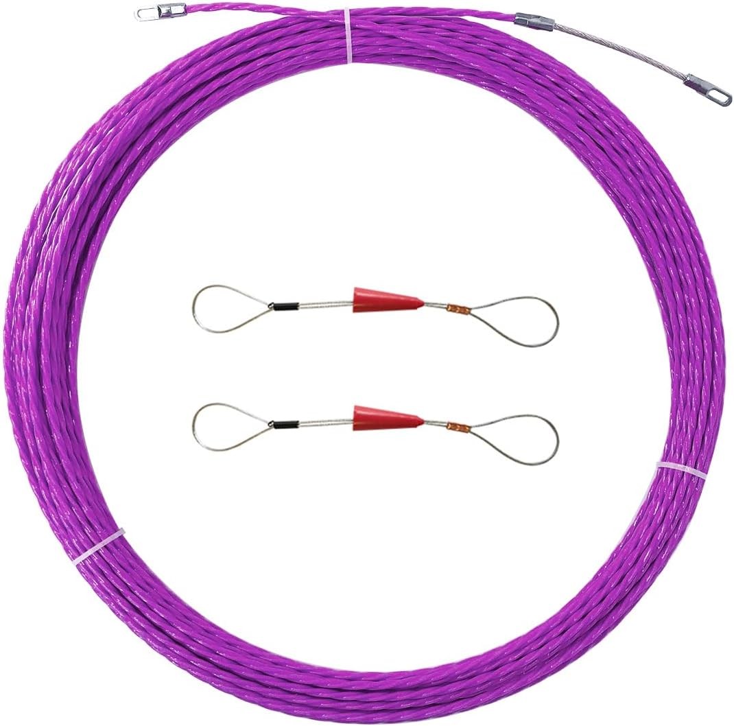10M 33Ft Fish Tape Cable Puller Cable Rods Kit PET Electrical Cable Puller 4mm T