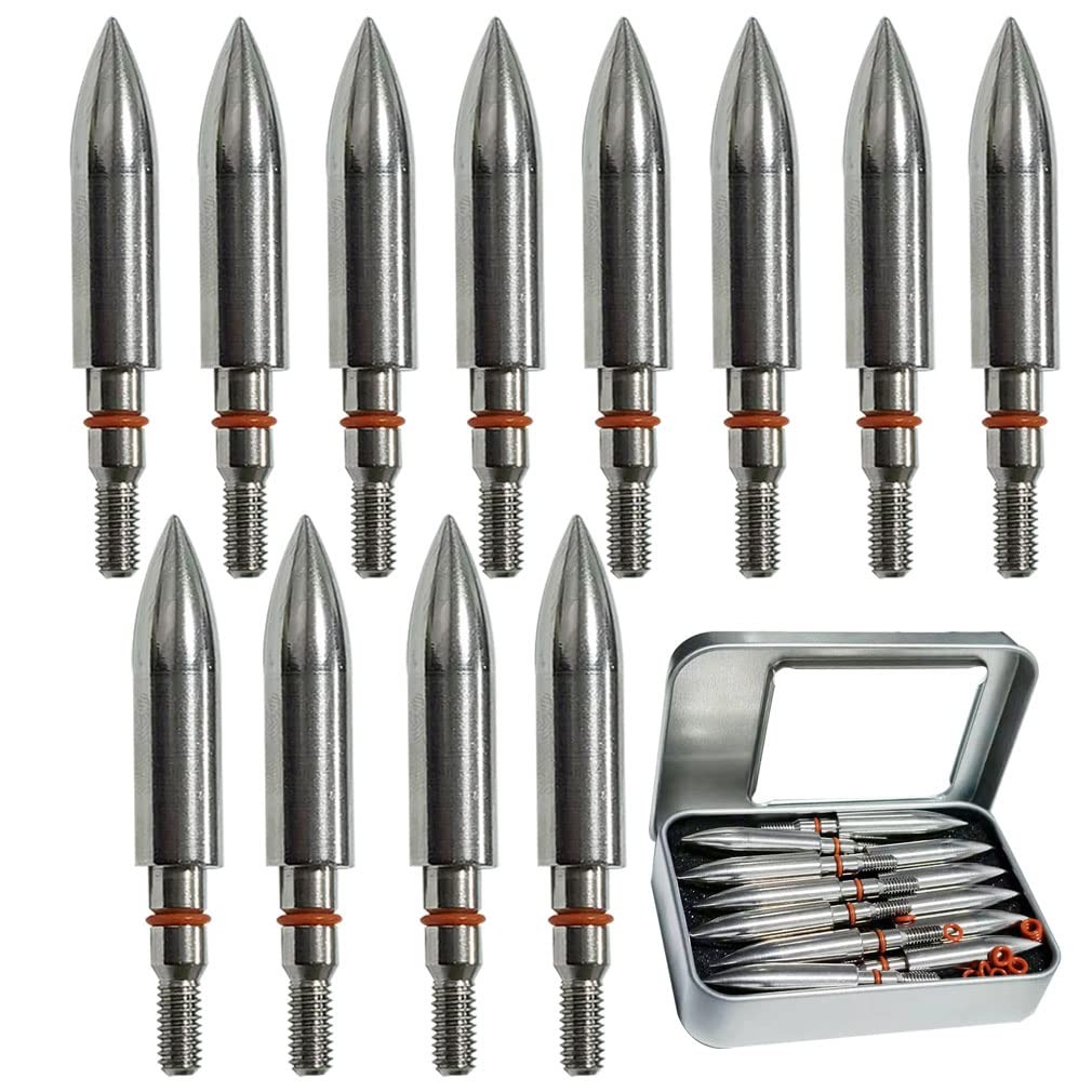 Field Points arrowheads 200 Grains Archery Field Points, 5/16" Stainless Stee...