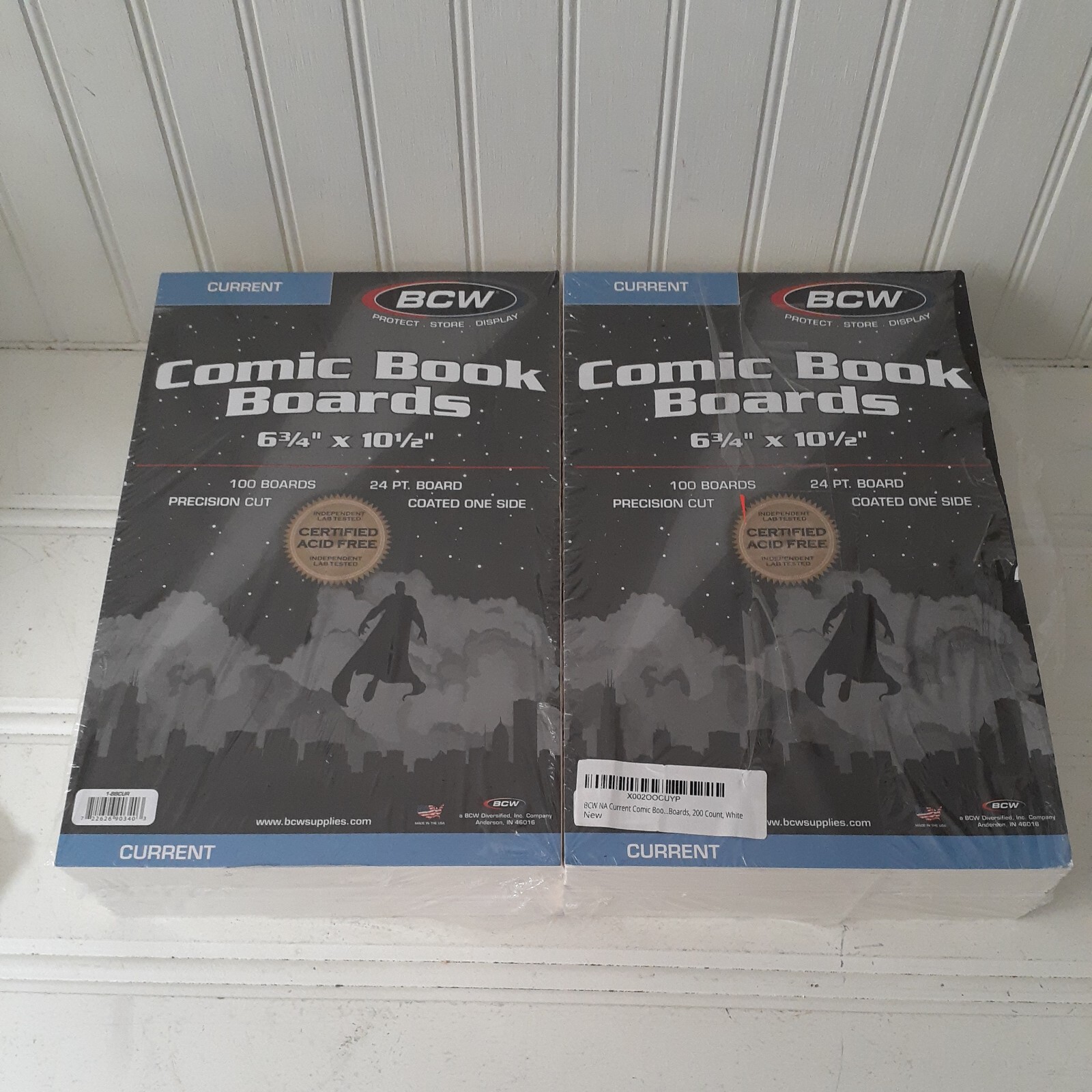 BCW Comic Book Boards 2 Packs Of 100 See Description 6.75 X 10.5