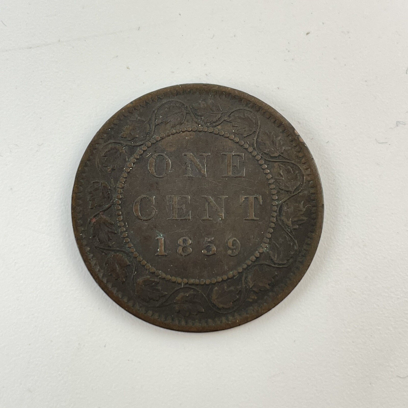 Canada Queen Victoria 1859 One Cent Coin