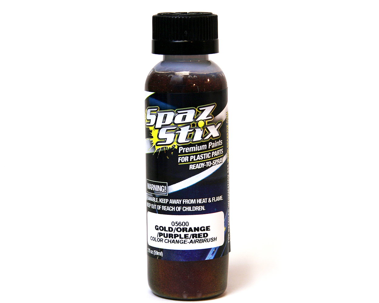 Spaz Stix 05600 Gold / Orange / Purple / Red Color Change Airbrush Paint 2oz