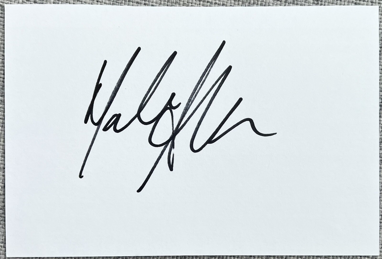 Malin Akerman Signed In Person 4x6 Index Card In Top Loader - Authentic