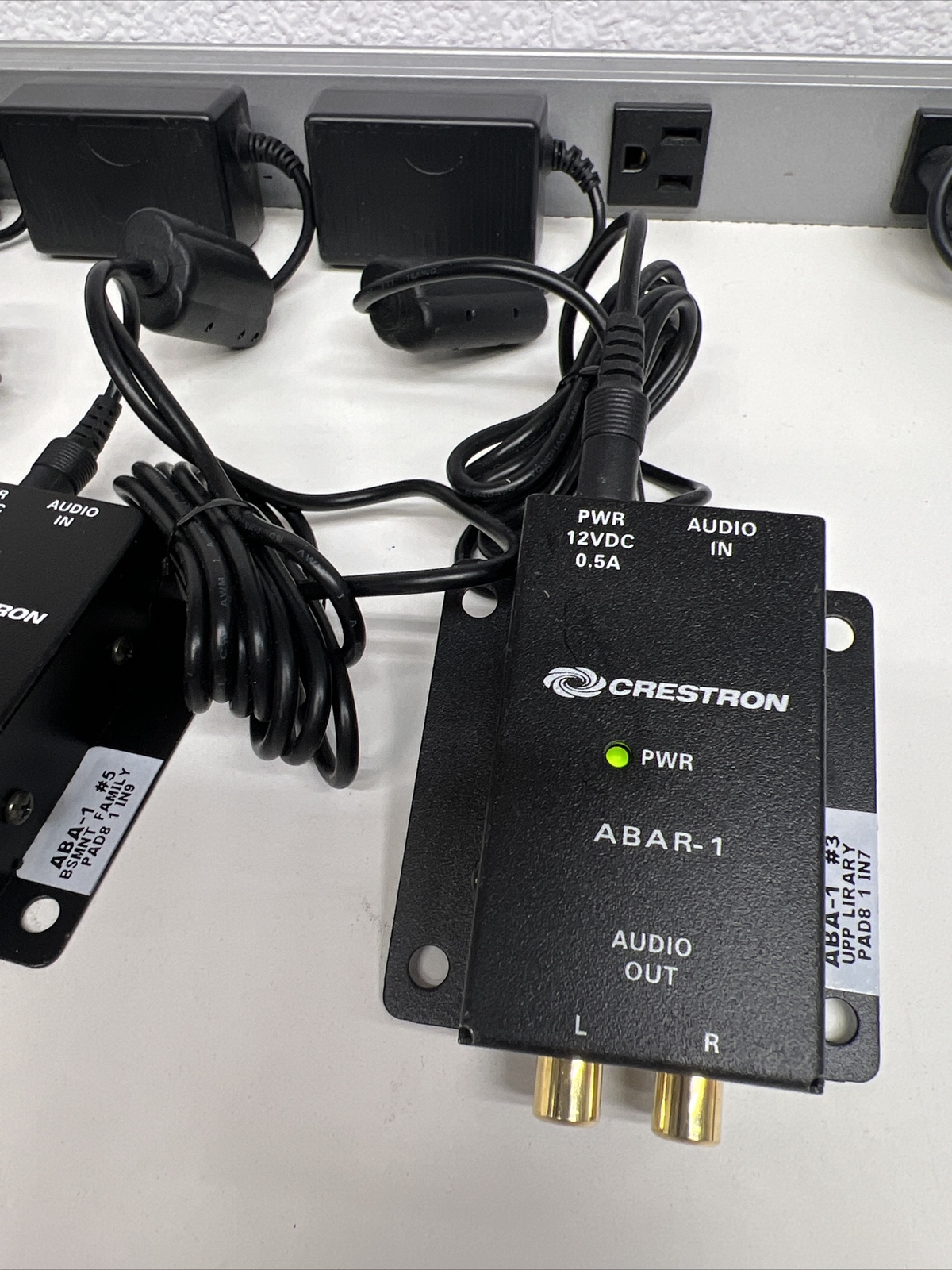 4x Creston ABAR-1 CAT5 Balanced Audio Receiver + Power Supply