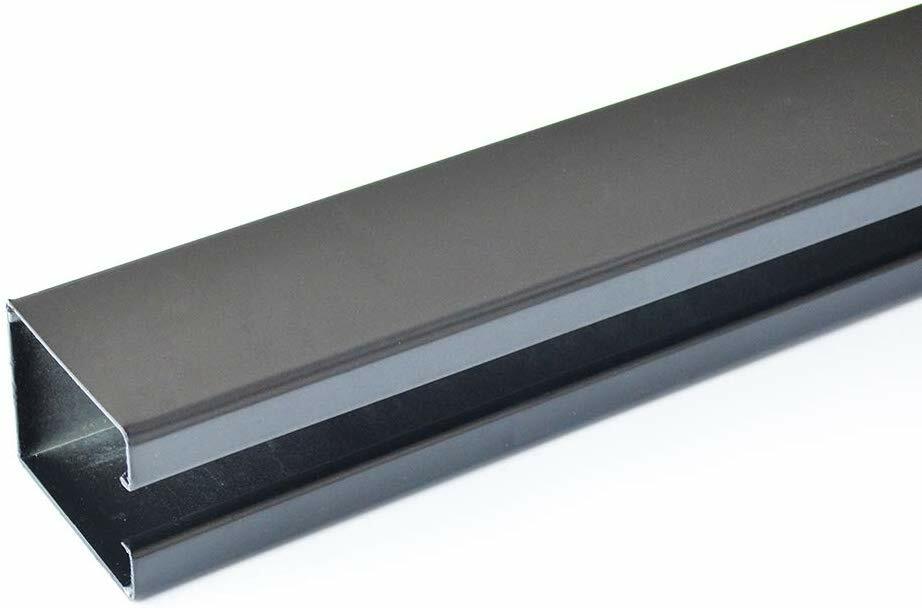 Exterior Double Sliding Barn Door Hardware Black Box Track Wall Mount Bracket