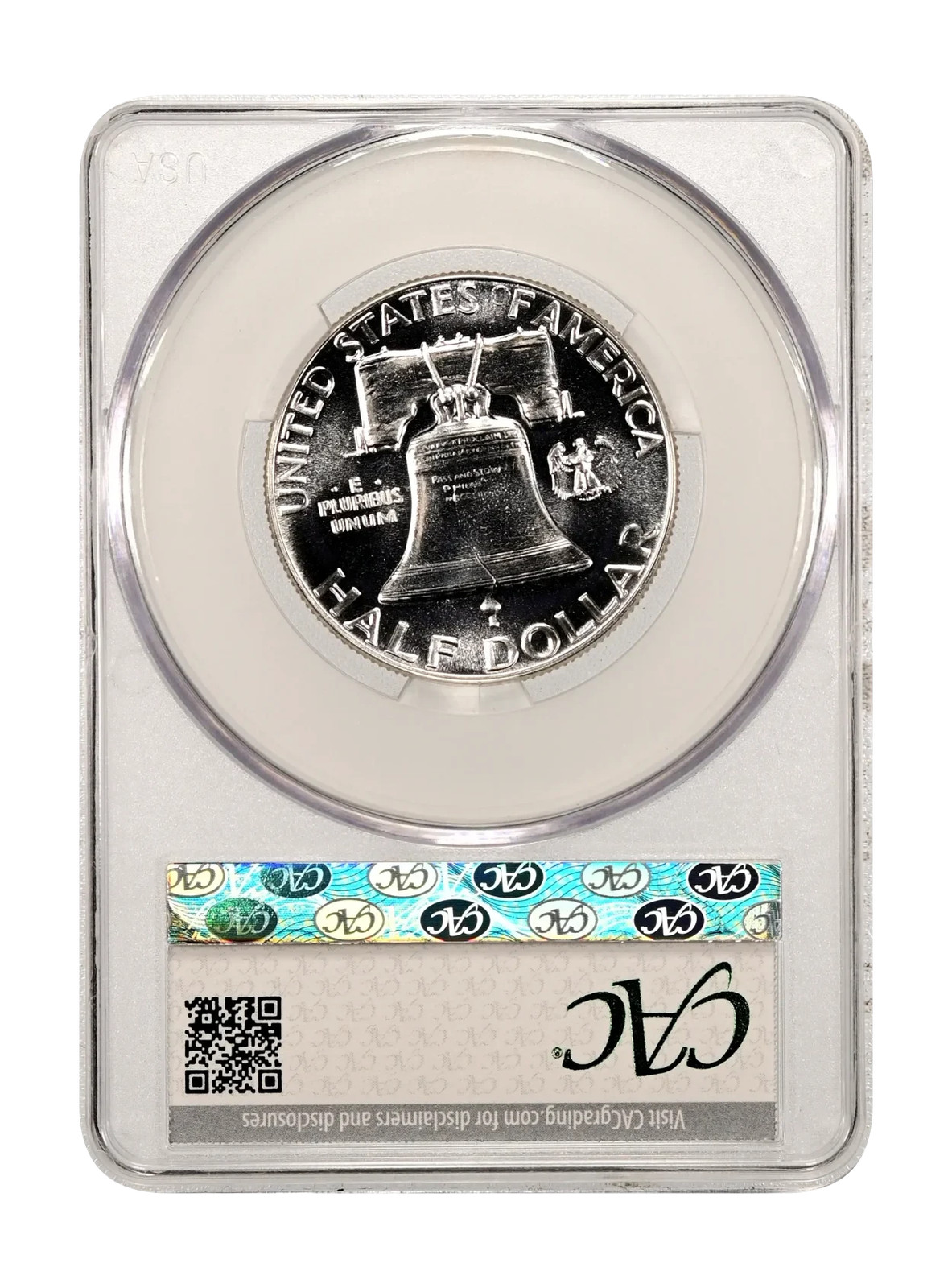 1952 Proof Franklin Half Dollar 50c CAC Grading PR65 - 100% White & Spotless!