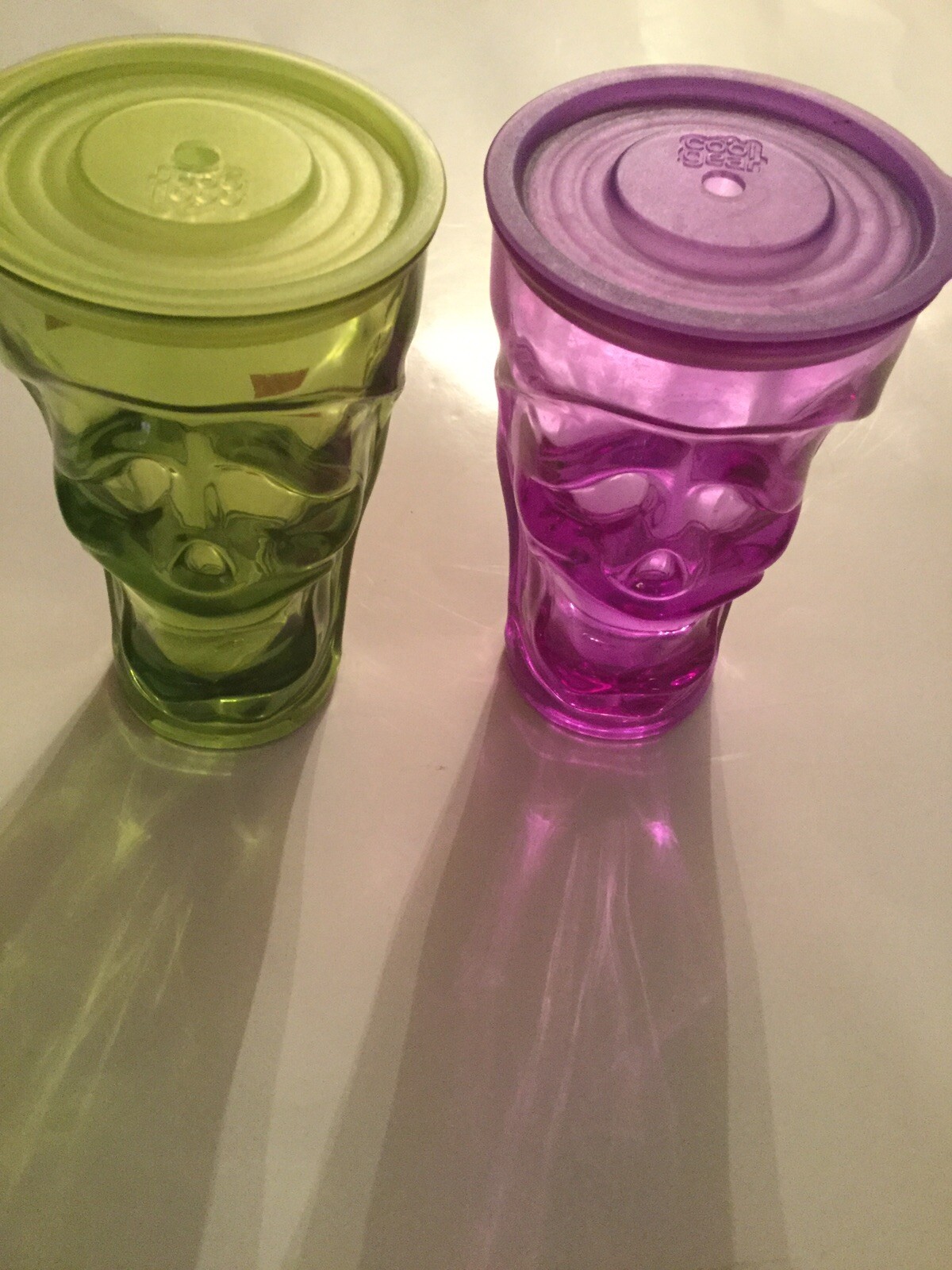 Cool Gear tumbler travel skeleton Lot of 2 lid insulated 16 oz