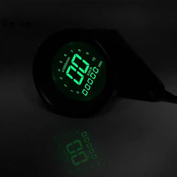 LCD Digital Speedometer for Motorcycles - Universal Tach/Fuel/Odometer 12V