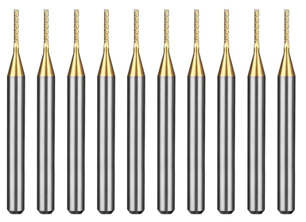 1.6mm Carbide Mill  - TiN Coated for PCB, SMT, Woodwork and Router engraving