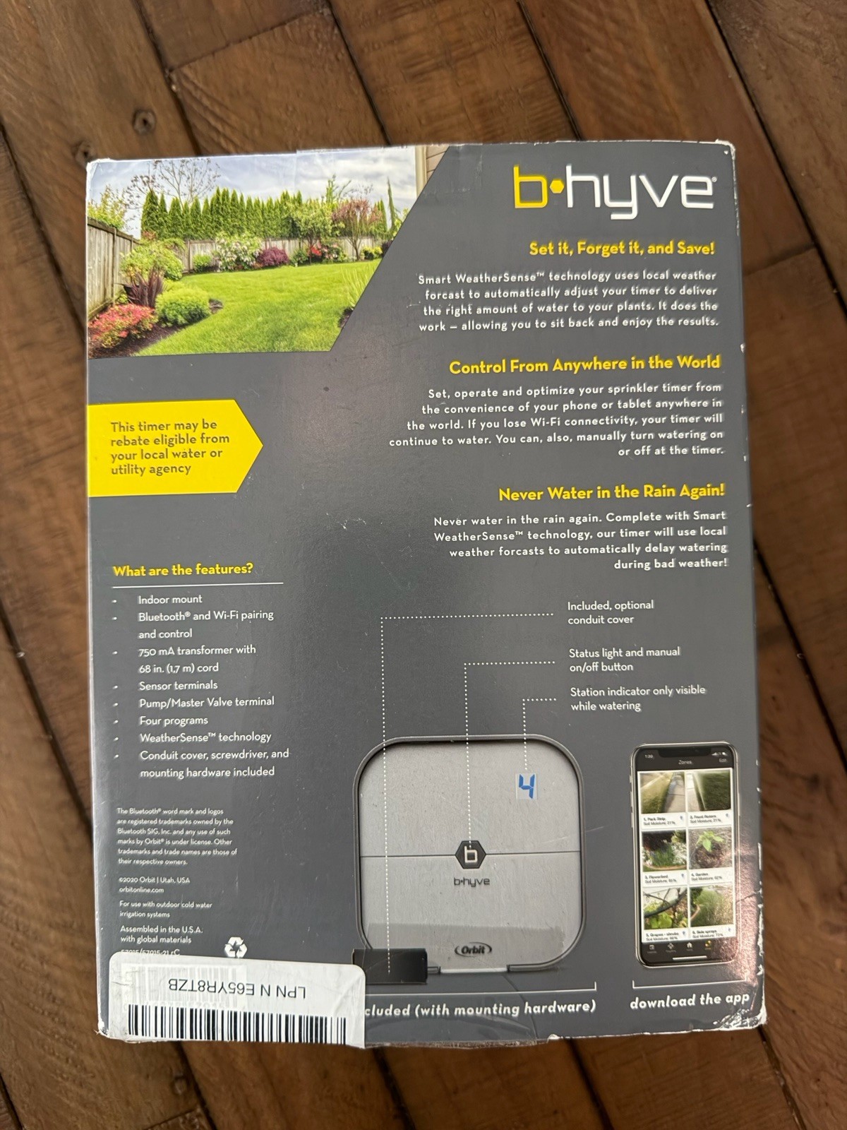 Orbit B-hyve 4-Zone Smart Indoor Sprinkler Controller - 57915