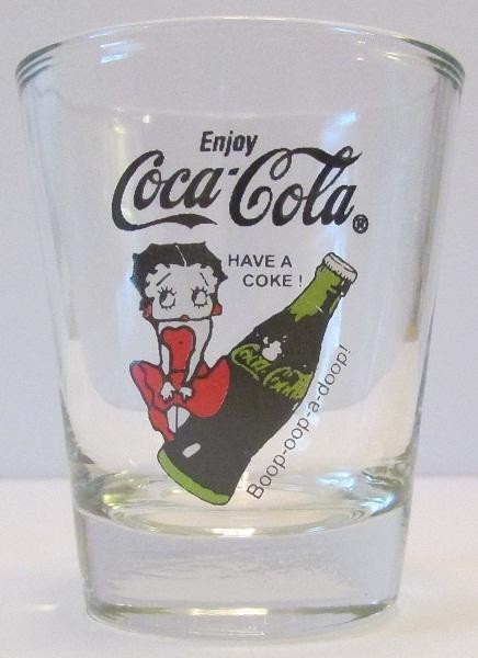 Betty Boop Coke w/ Black Script 1½oz. Shot Glass