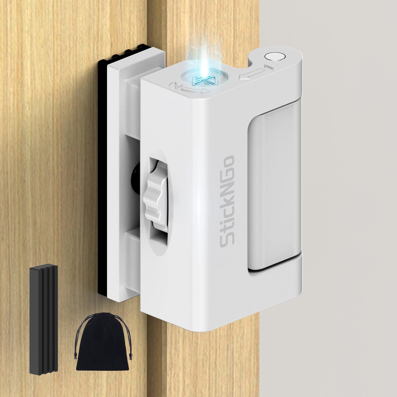 Upgraded Portable Door Reinforcement Lock - No Drilling Flip Lock Latch Preve...