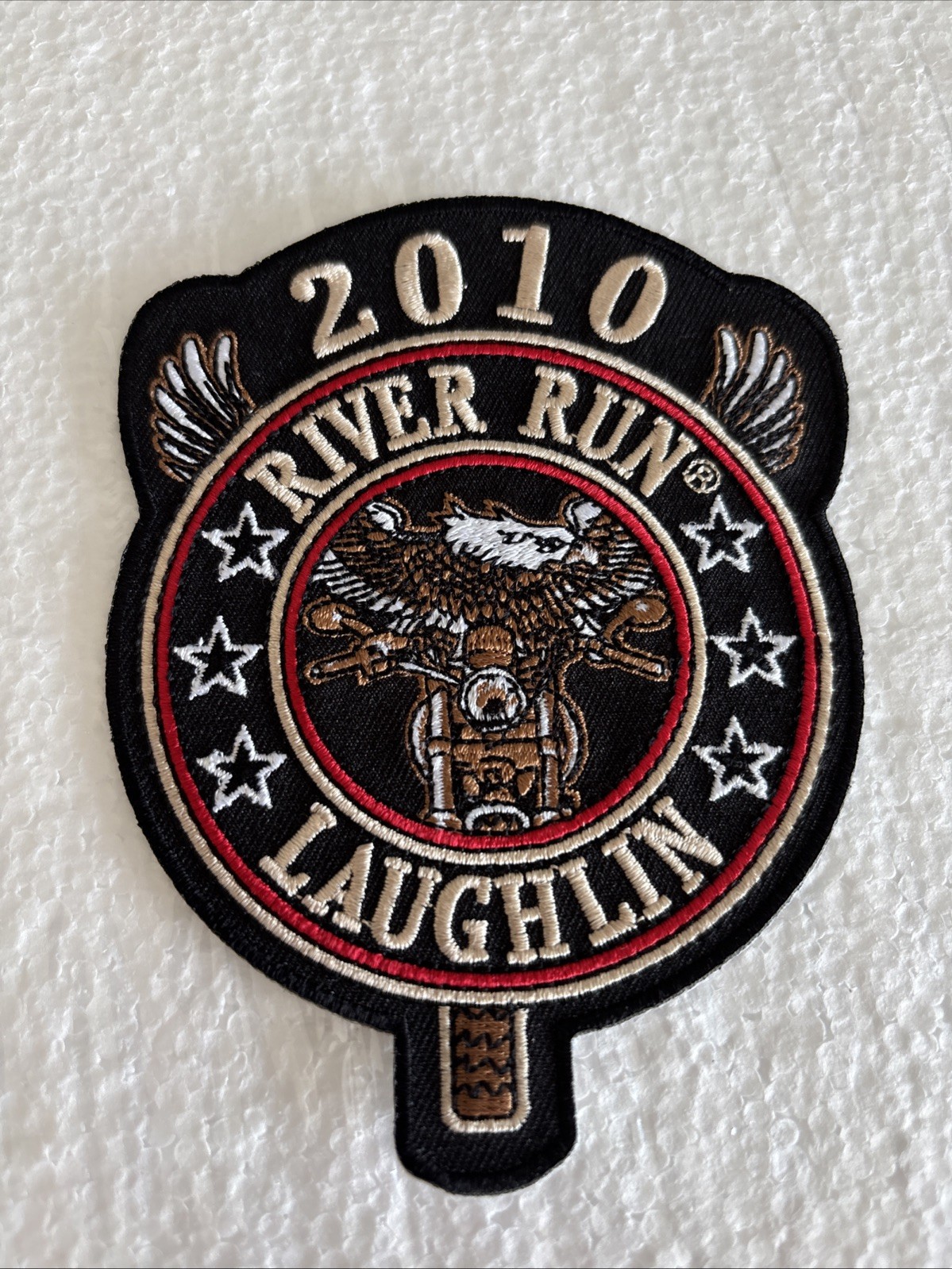 Patch Motorcycle Laughlin Nevada River Run Motorcycle Patch w Eagle Patch 2010