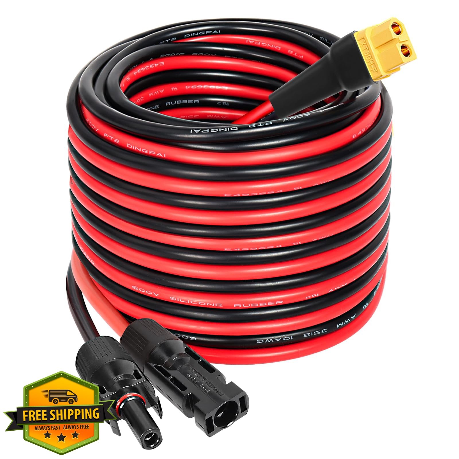 MOOKEERF 30FT Solar to XT60 Extension Cable