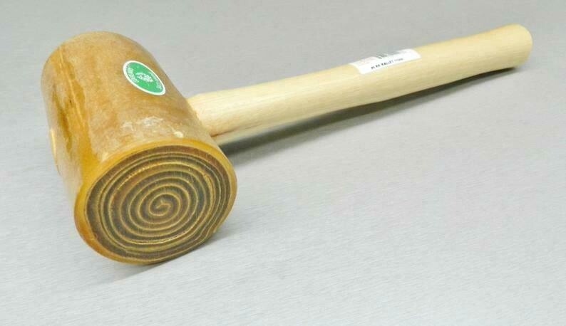 #6 Rawhide Mallet Garland Leather Work Assembly Hammer Large 4-3/4" Head 24oz HD