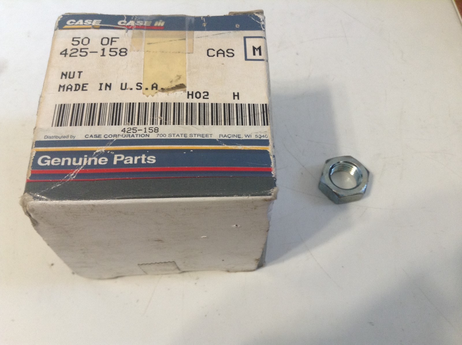 425-158 - A New 1/2" Jam Nut For A Case 550E, 550G, 550H, 650G, 650H Dozers