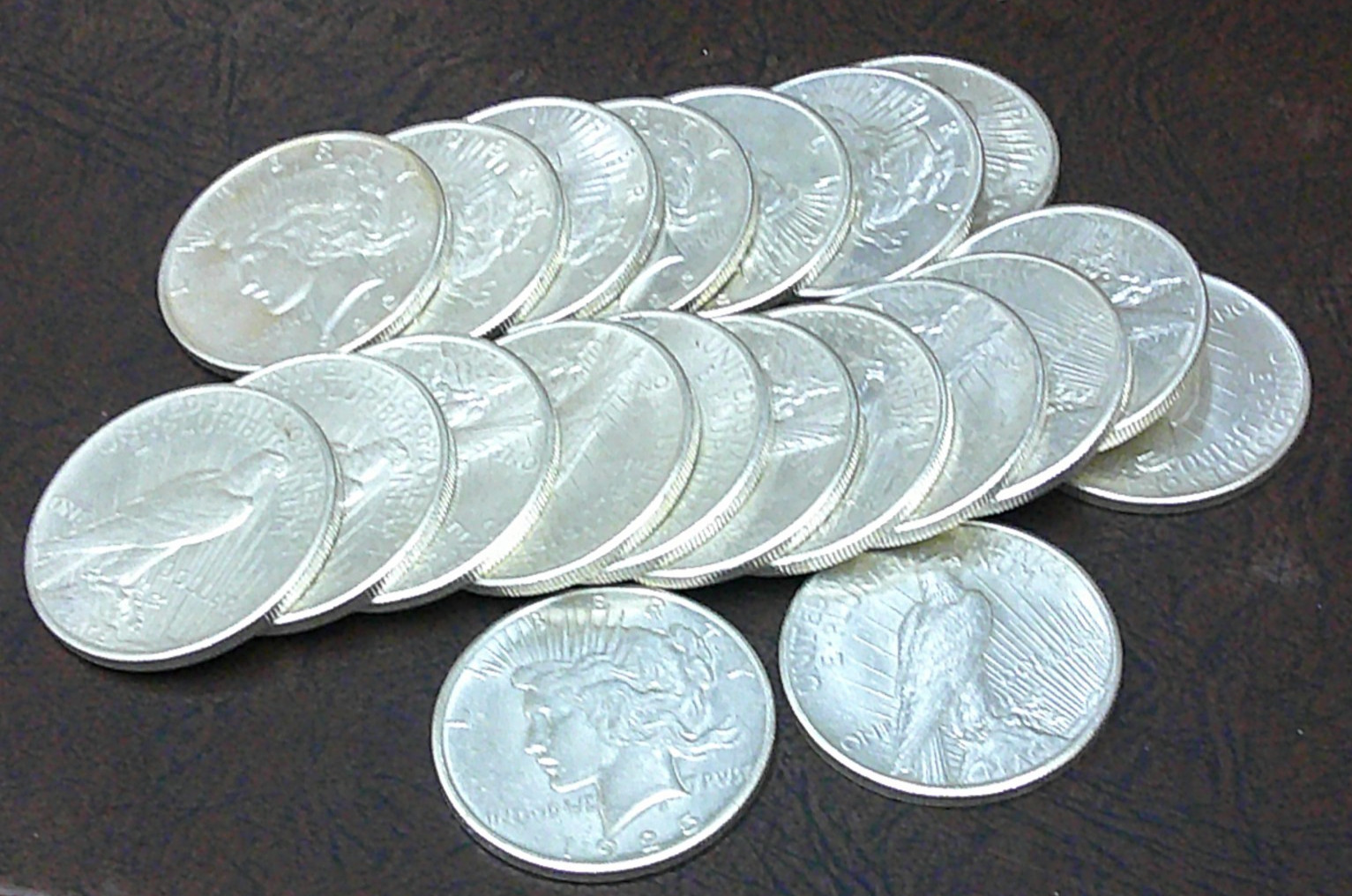 US 1925 Peace Dollars UNC FULL ROLL 20 pcs **
