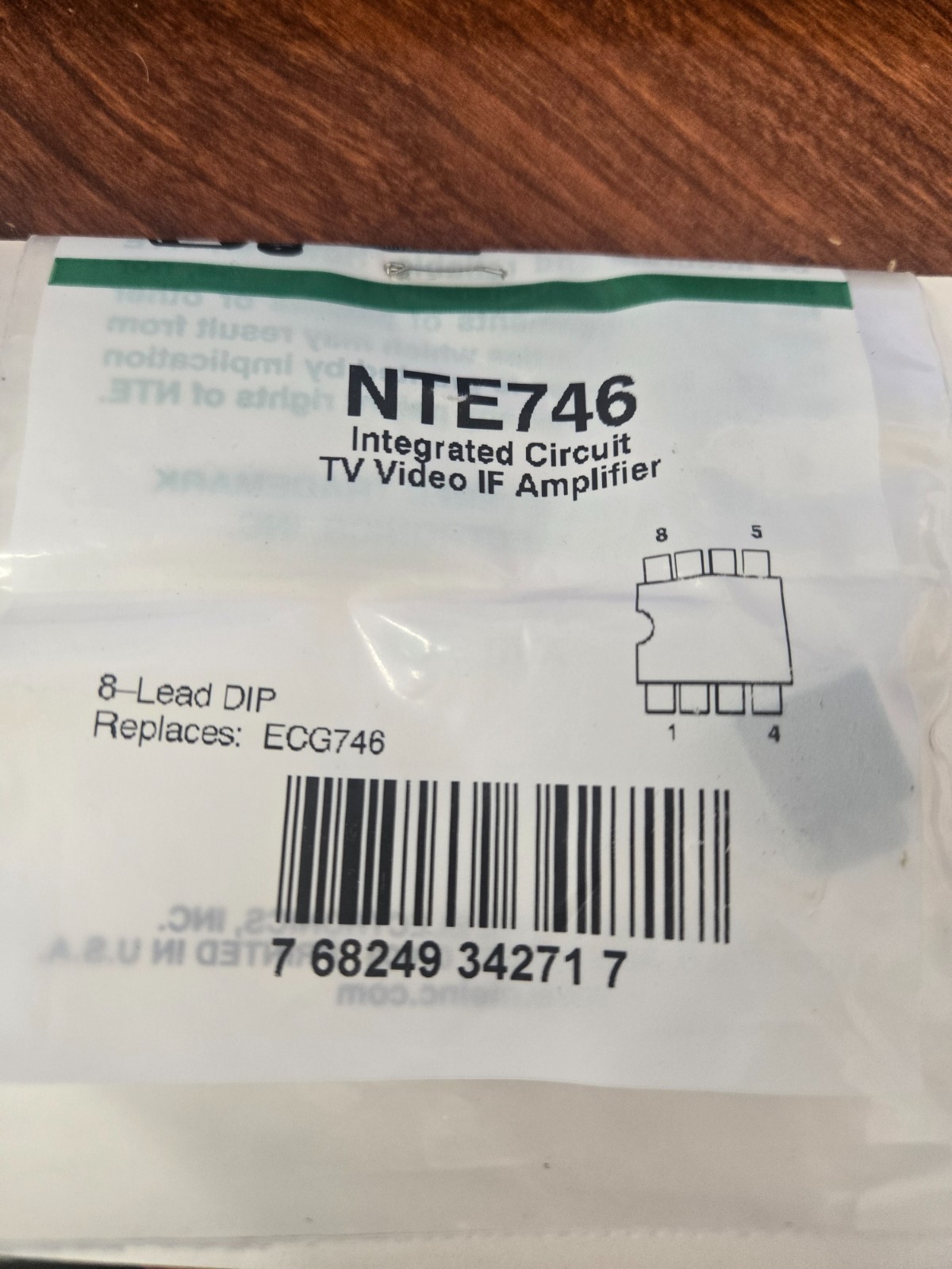 NTE746 Integrated Circuit TV Video IF Amplifier