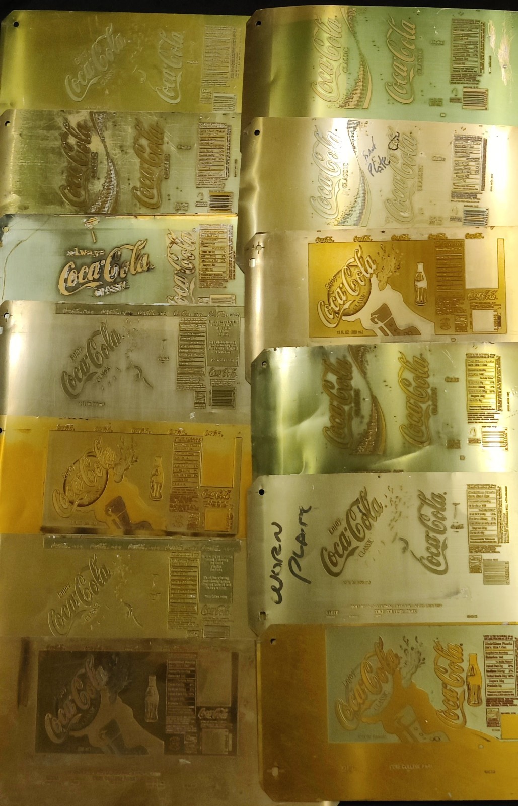 *RARE* Vintage Lot of 13 "Classic Coke a Cola" Printing Plates Collectables