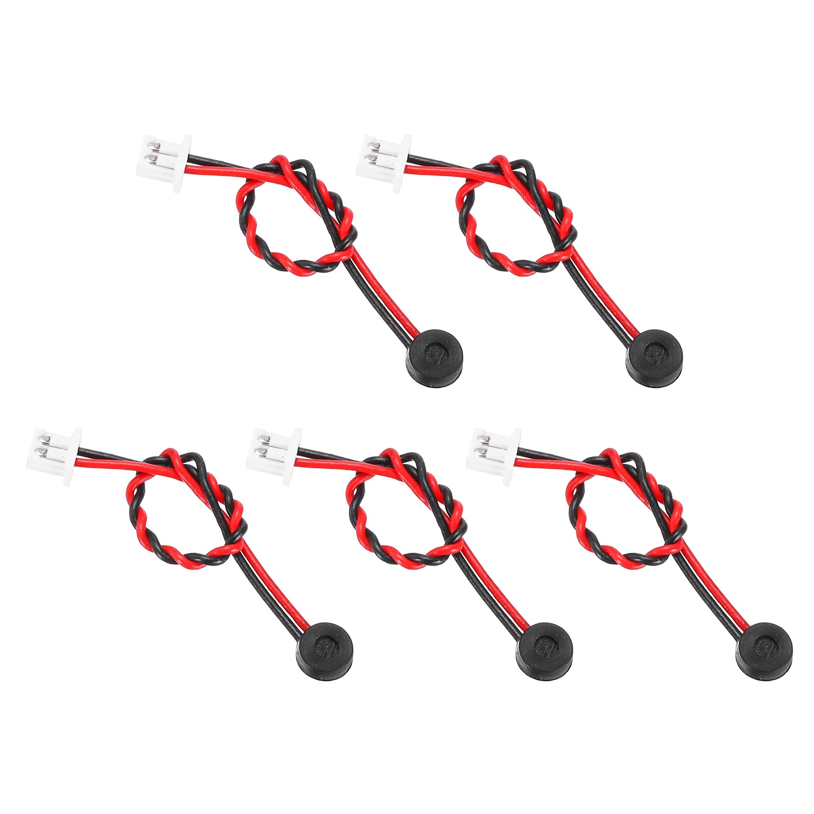 5 Pcs 4 x 1.5mm Electret Microphone Small Speakers with 60mm Terminal Wire
