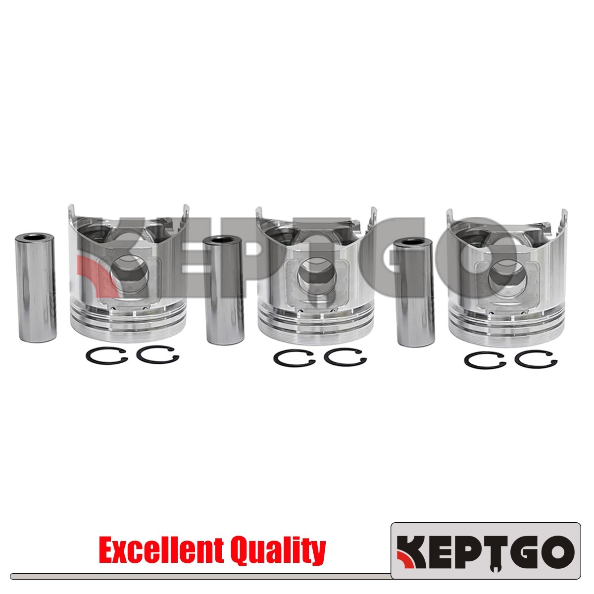 3pcs STD Piston Set with Clip & Pin For Yanmar 3TNE84