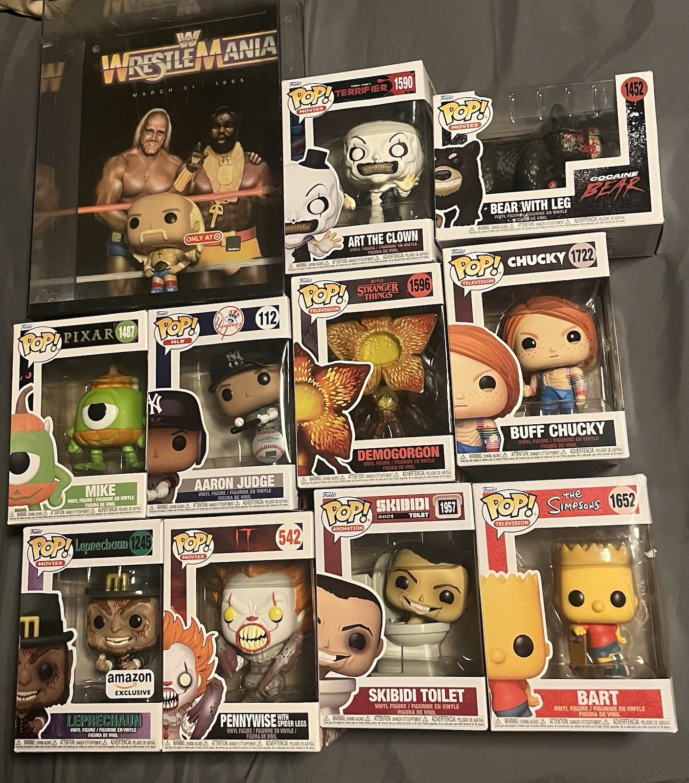Funko Pop! 11pc Boxed Vinyl Mixed Lot, Exclusives like Chucky Terrifier Simpsons