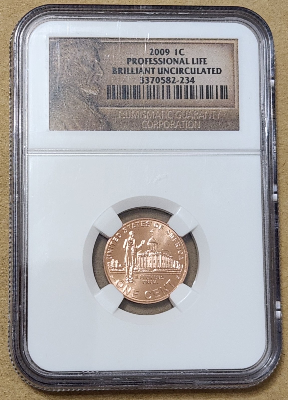 U.S.A. 🇺🇸 ONE CENT COIN 2009 (NGC / BRILLIANT UNCIRCULATED / COMMEMORATIVE)