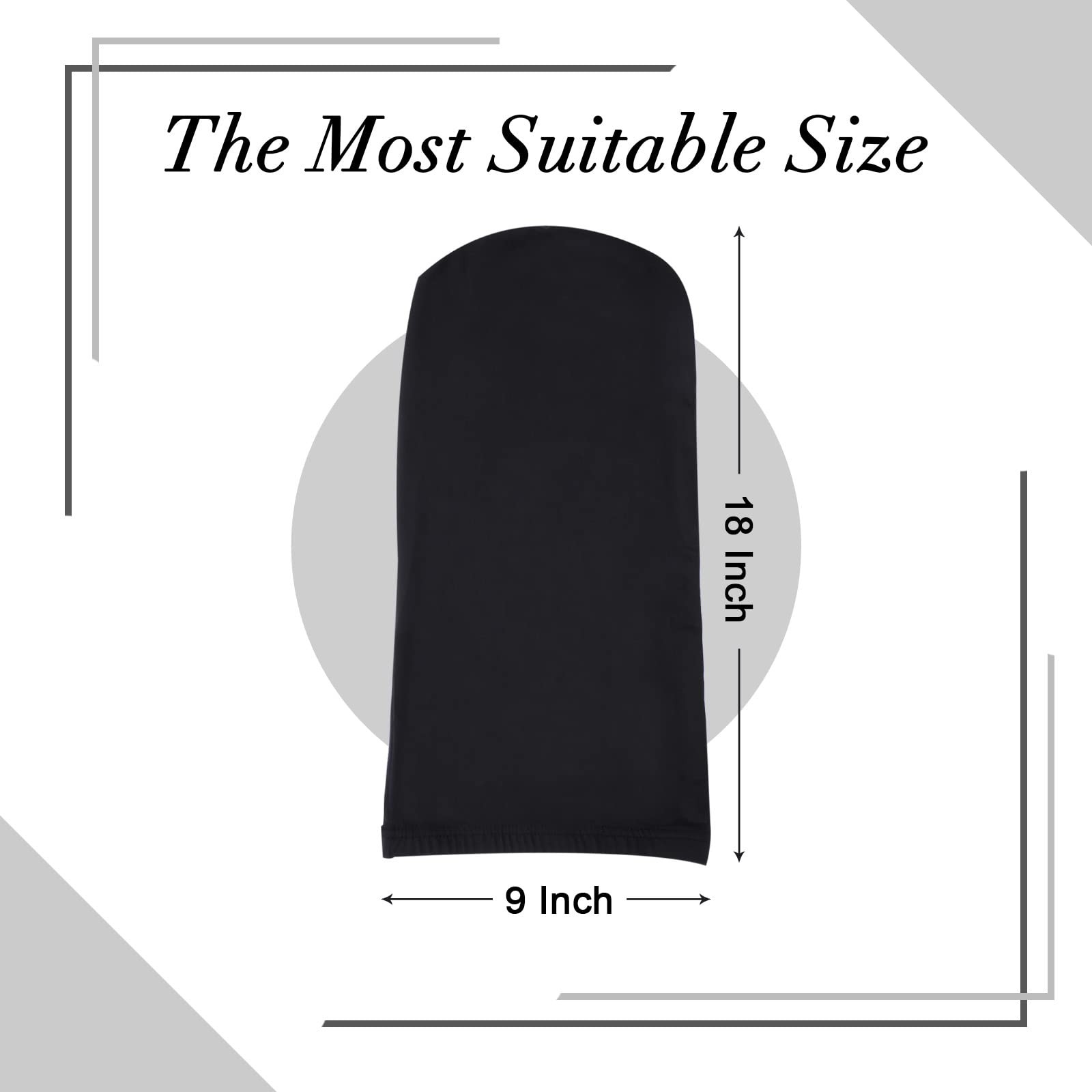 2 Pieces Dreadlock Cap Wide Elastic Black Loc Cap Long Braid Cover for Full H...