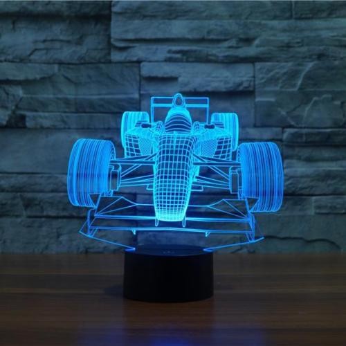 Auto 7-Color Changing Racing Car 3D Illusion LED Table Night Light Smart Touch