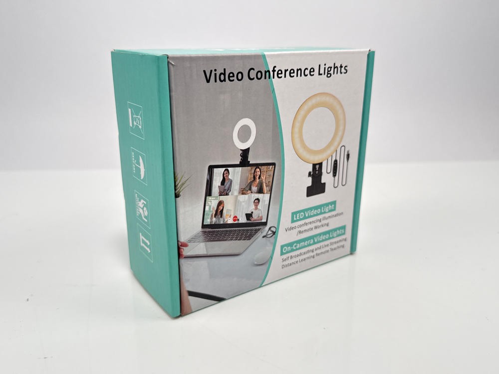 LED Ring Light Video Conference Lighting Kit Dimmable 3200K-6500K Clip On
