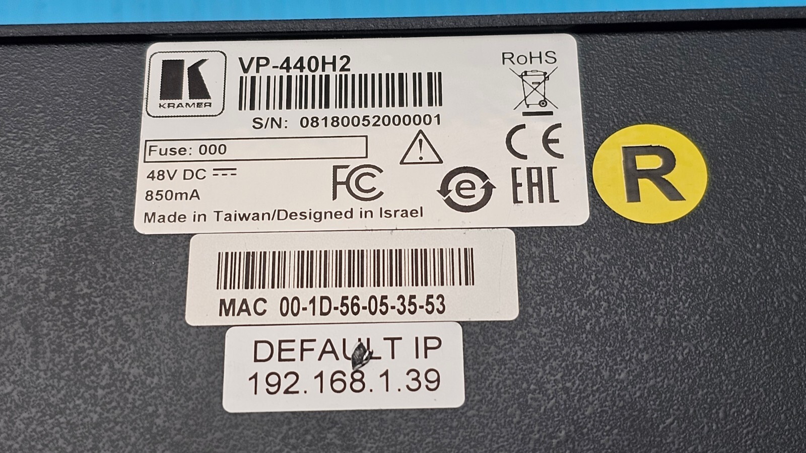 Kramer VP-440H2 Compact 5-Input 4k60 Presentation Switcher/Scaler