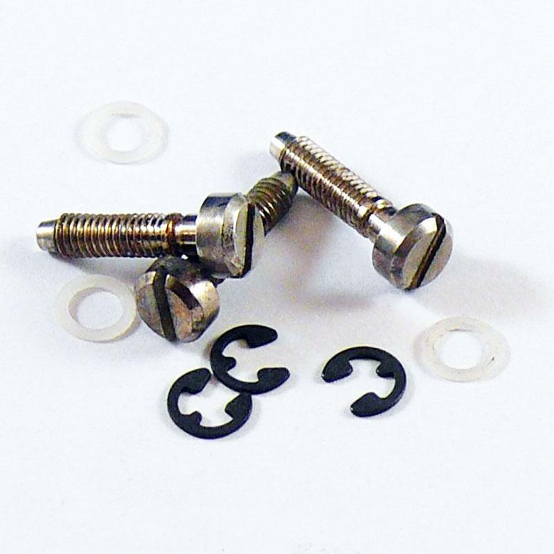 Faber Bridge Saddle Screws Set of 3 Aged Nickel Finish 3076-1