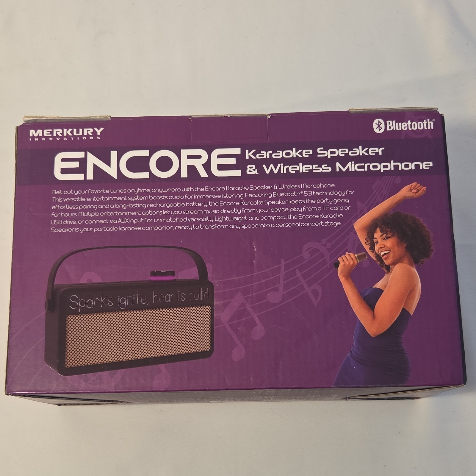 Merkury Innovations Encore Bluetooth Karaoke Speaker w/ Wireless Mic