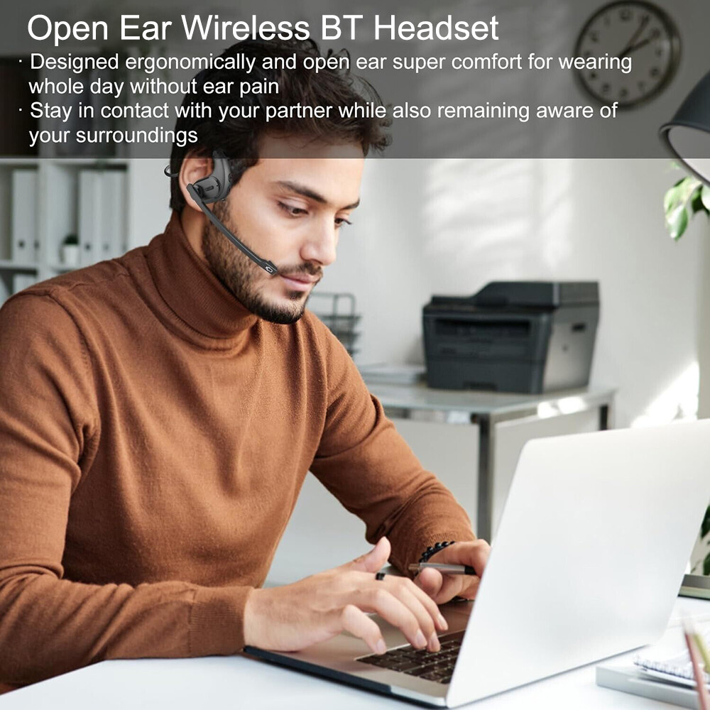 Mpow Bluetooth Headset & Magnetic Mic Wireless Sport Headphone Bone Conduction