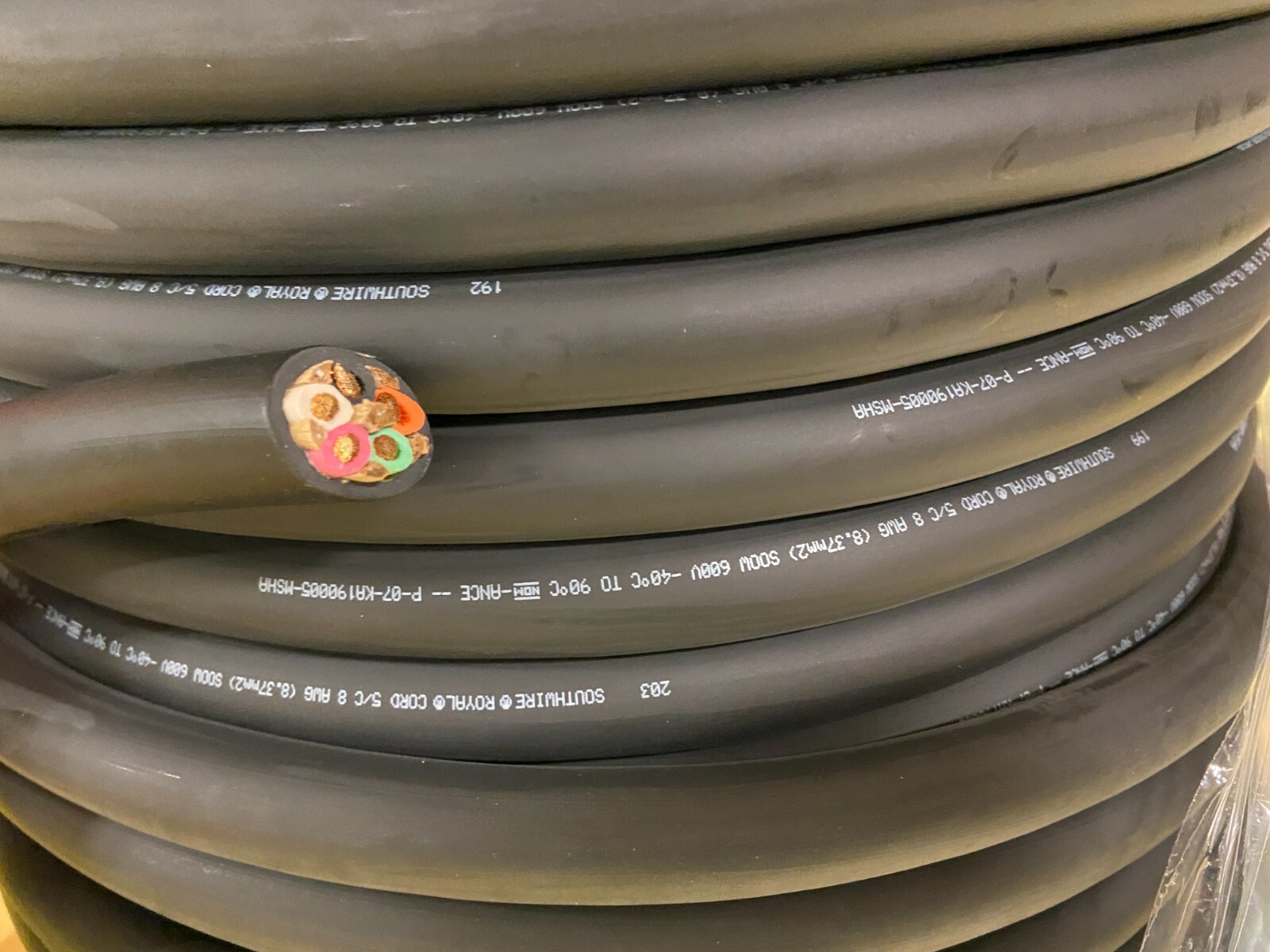 50 FEET  SOOW PORTABLE CABLE 8/5 FLEXIBLE CORD 600V,