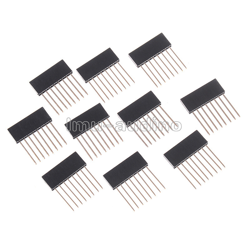 10pcs 8 pin 2.54mm stackable long legs femal header for Arduino shield