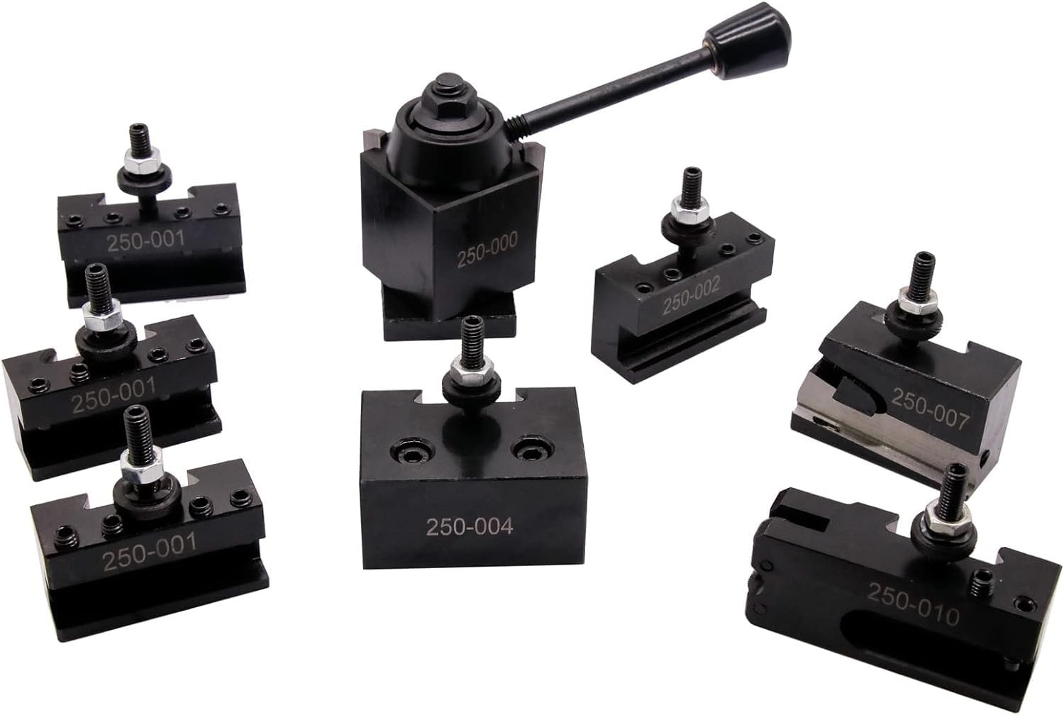 8Pcs OXA Wedge Quick Change Tool Post 250-000 Set Plus 2 extra 250-001 Lathe ...
