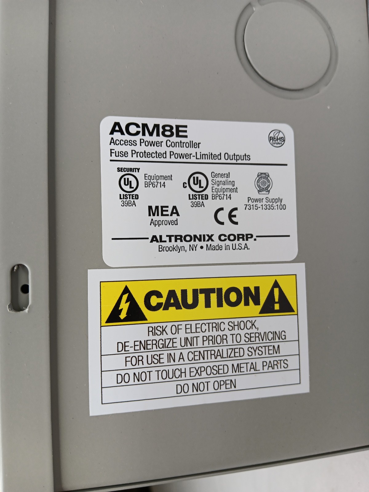Altronix ACM8E 8 Output Access Power Controller w/ Fire Alarm Interface