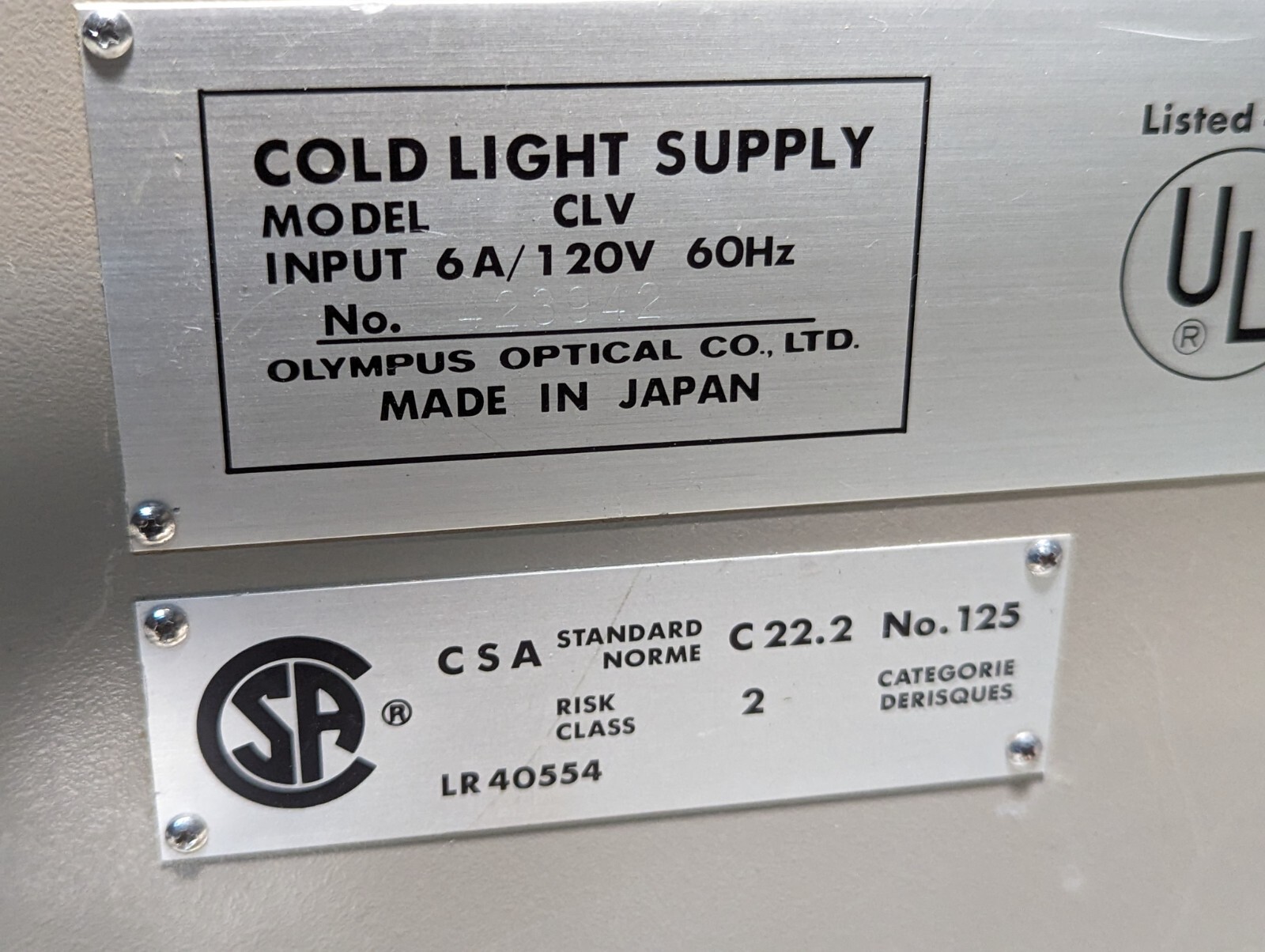 Olympus CLV cold light supply
