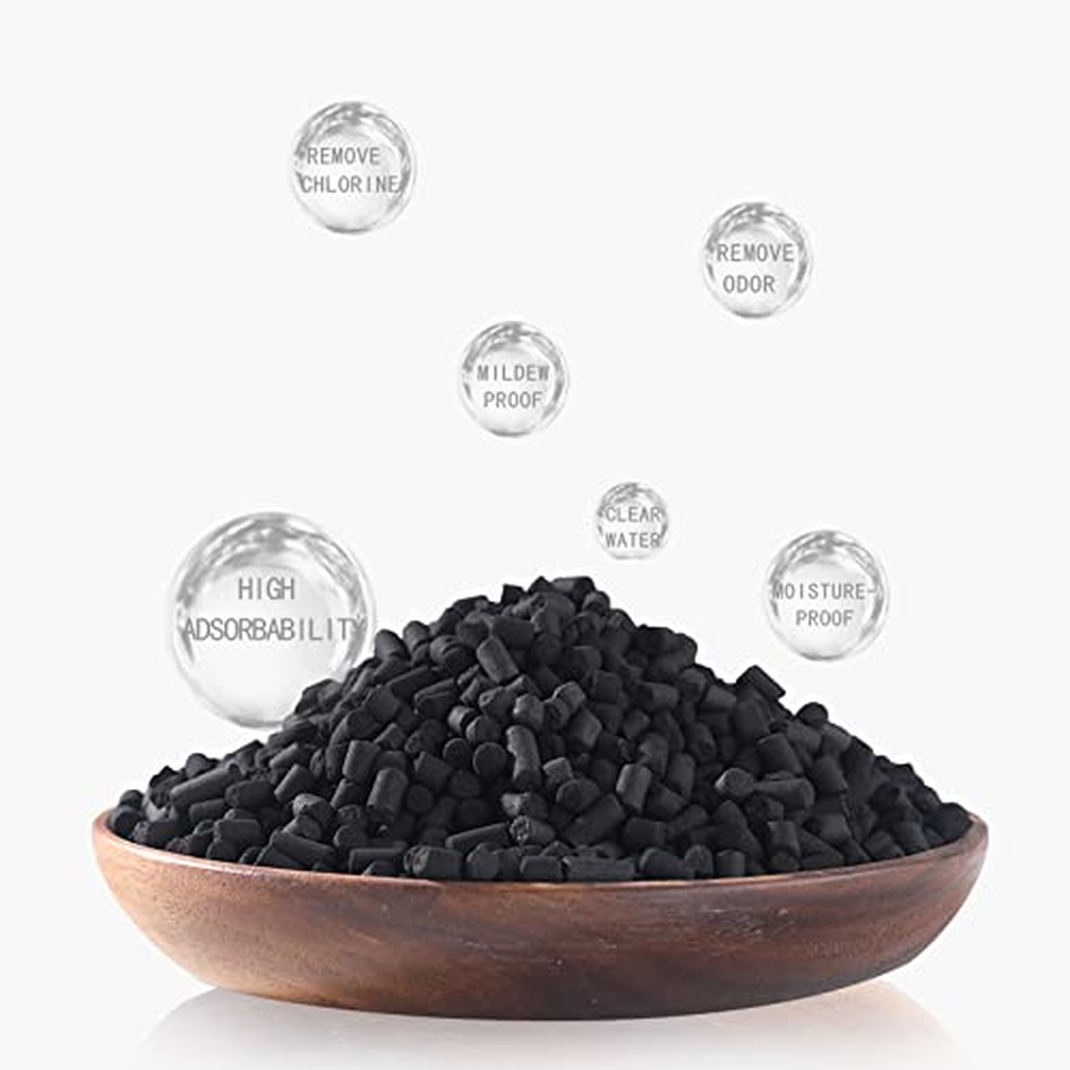 Activated Carbon Aquarium Bamboo Charcoal Pellets Clear Than Coal Filter Medi...