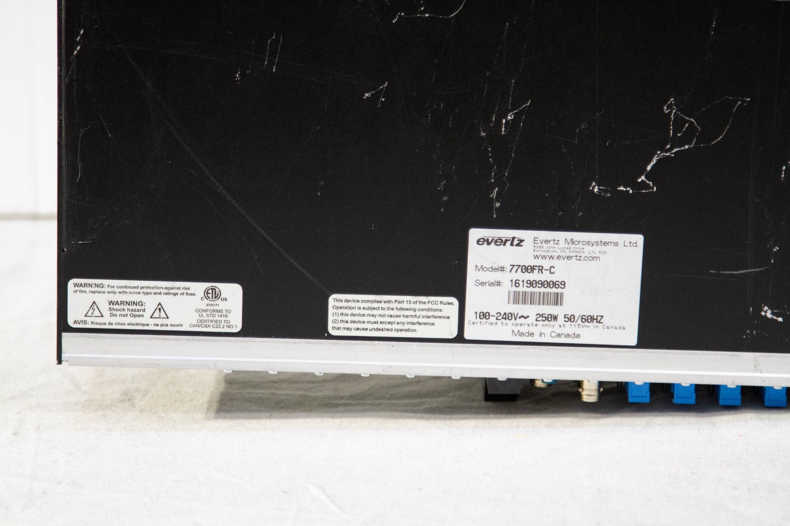 Evertz 7700FR-C Multi Frame Smart Bypass Protection Router