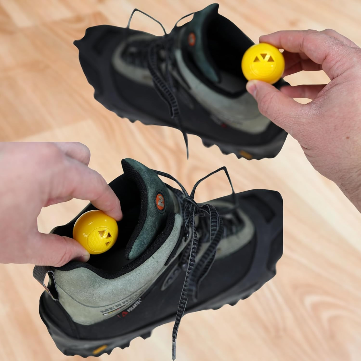 12-Pack Sneaker Shoes Backpack Deodorizer Spheres, Yellow, for Deodorizing Locke