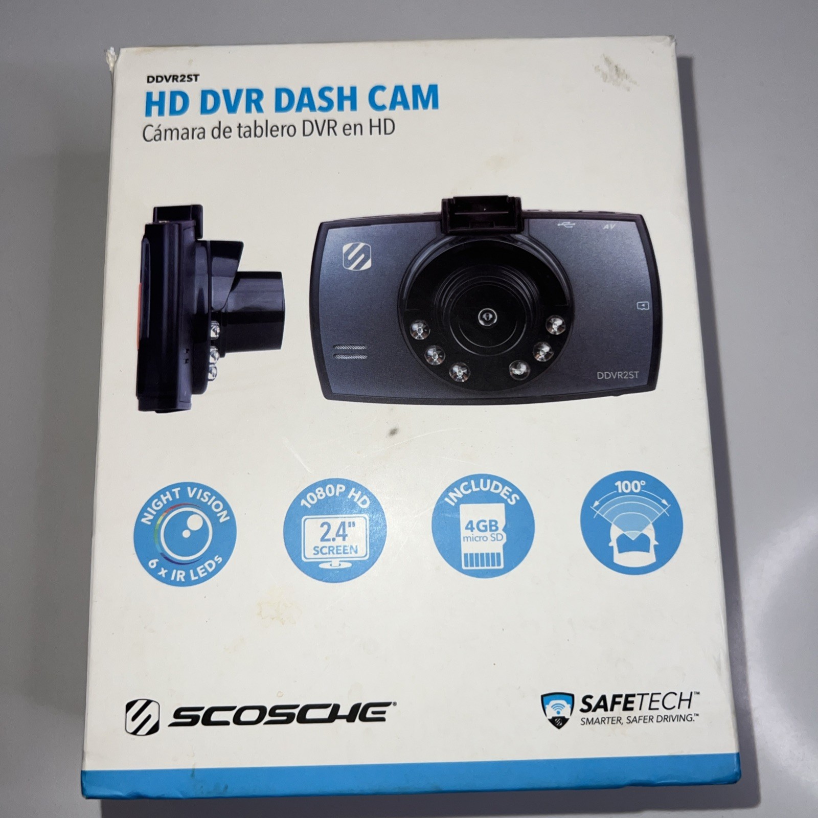 Brand New SCOSCHE HD DVR dash camera DDVR2ST NEW OPENED BOX B5