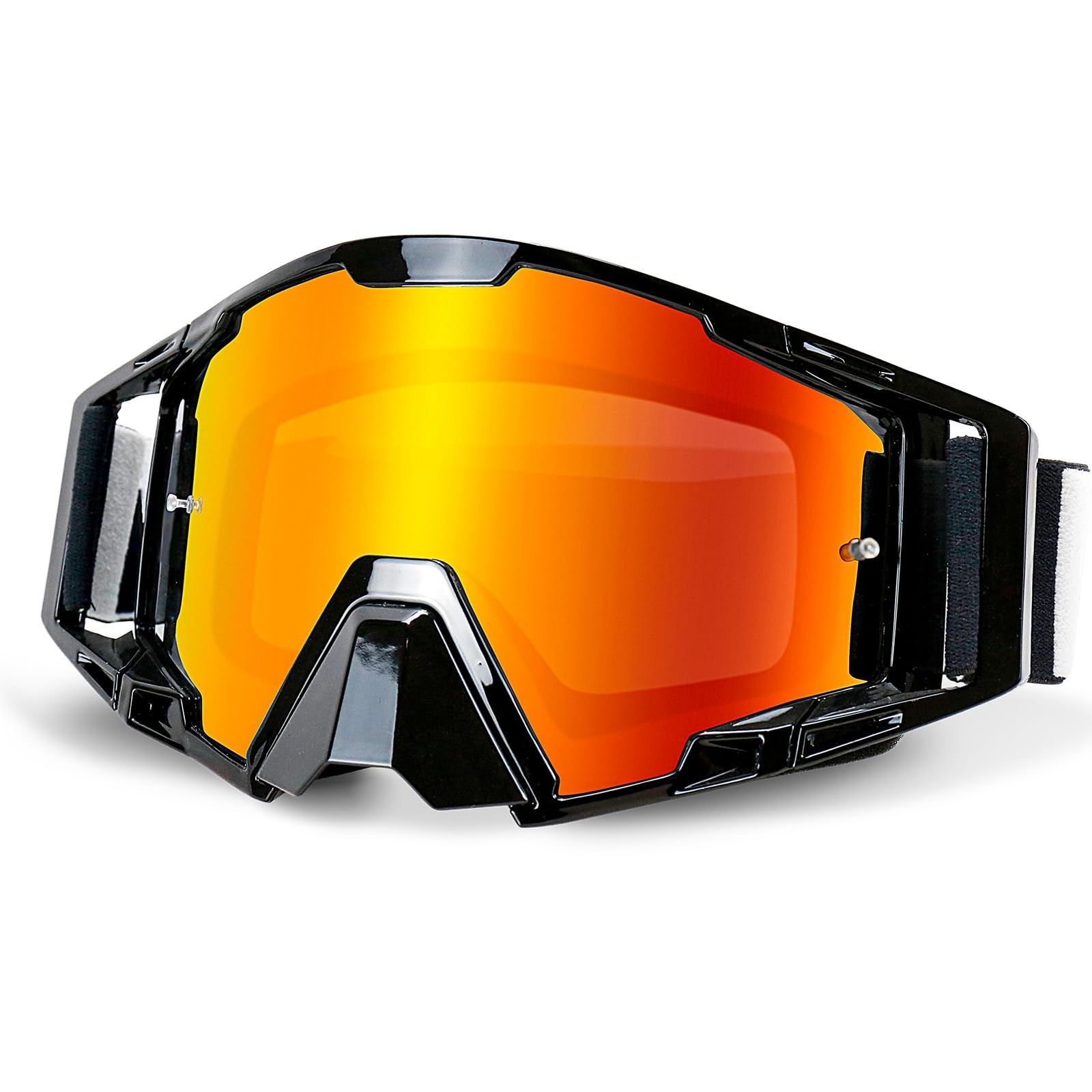 Motocross Goggles with Nose Guard, Anti-Fog OTG Dirt Bike Glasses for Men & W...