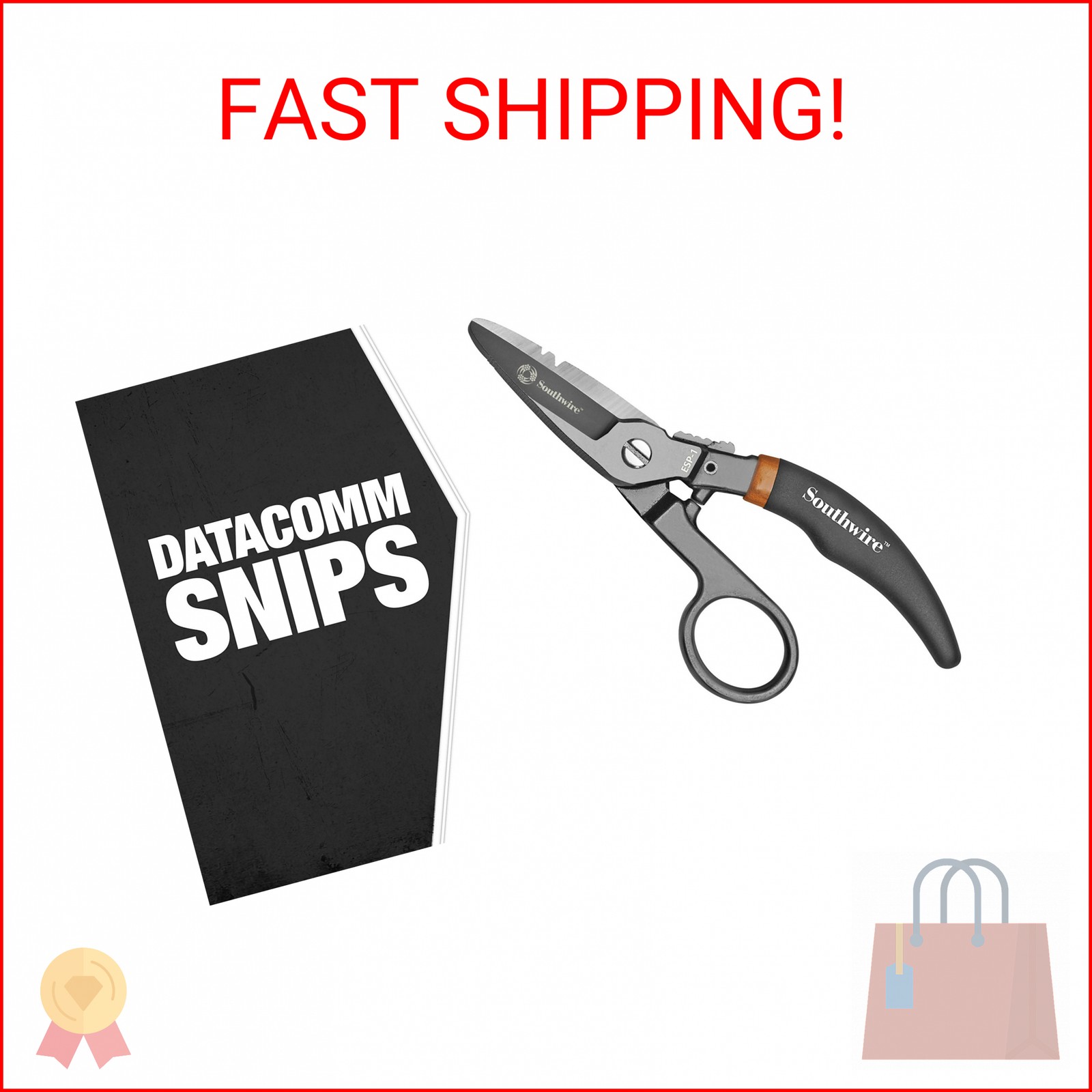 Southwire Pro Datacomm Snips - Engineered for Precision & Control - Spring-Loade