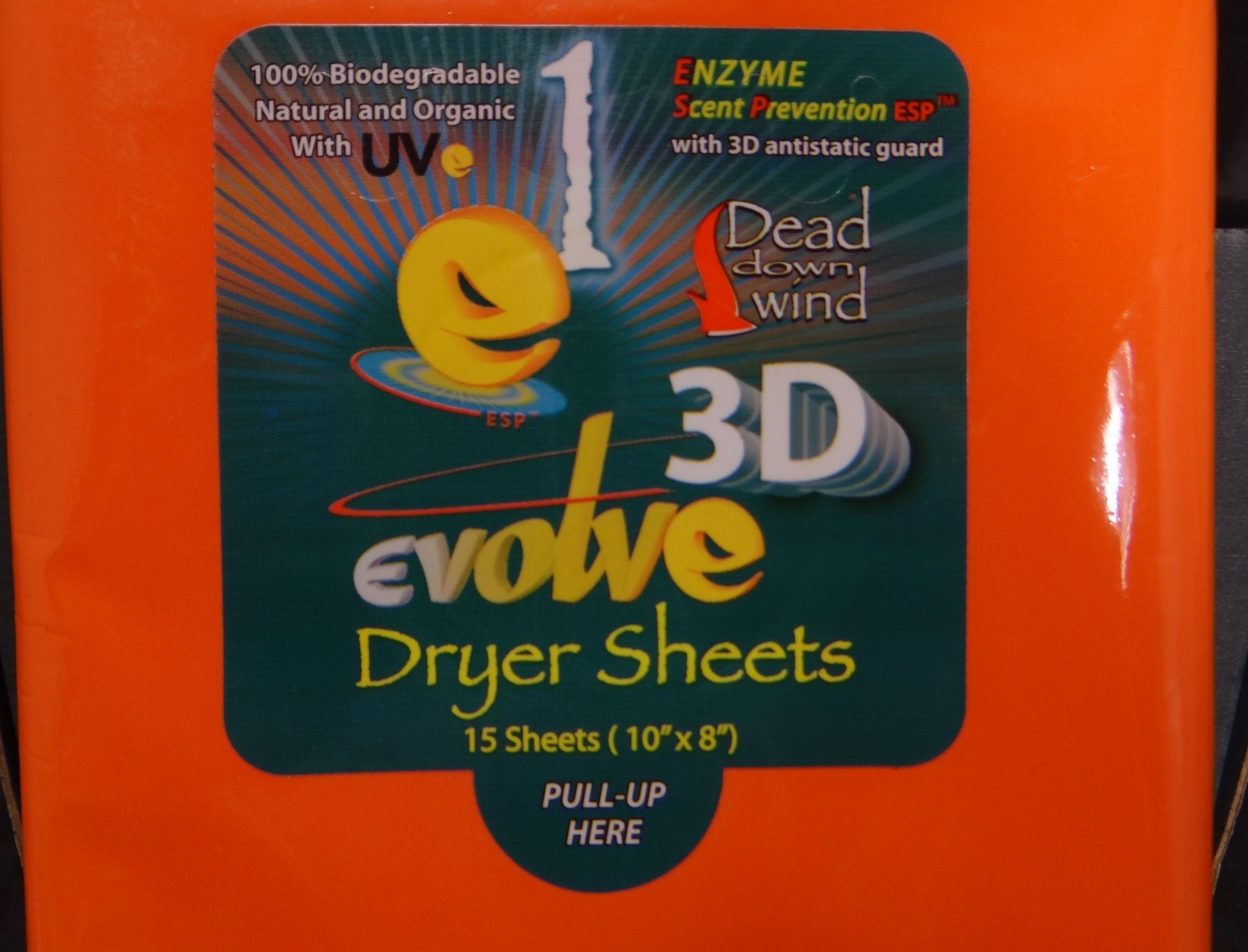 NEW DEAD DOWN WIND 3D EVOLVE 15 DRYER SHEETS 10" X 8" $7.99